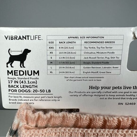 NEW Dog Princess Llama Grey & Pink Knit Sweater. Size Medium. - Picture 4 of 4